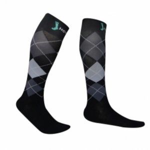 Black and Gray Diamond Compression Socks